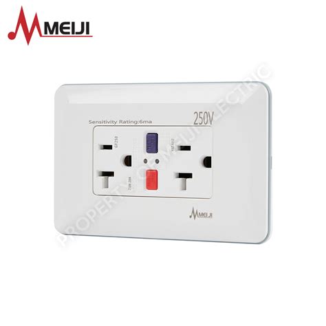 Meiji Ground Fault Circuit Interrupter Duplex Parallel Convenience Outlet GF-250 - Meiji Electric PH