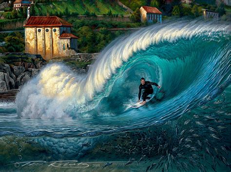 2008 Billabong Mundaka Pro With Joel Parkinson by Phil - Etsy | Surf painting, Surf art, Surf poster