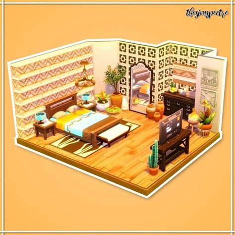 an image of a living room with furniture and decor on the walls, including a bed