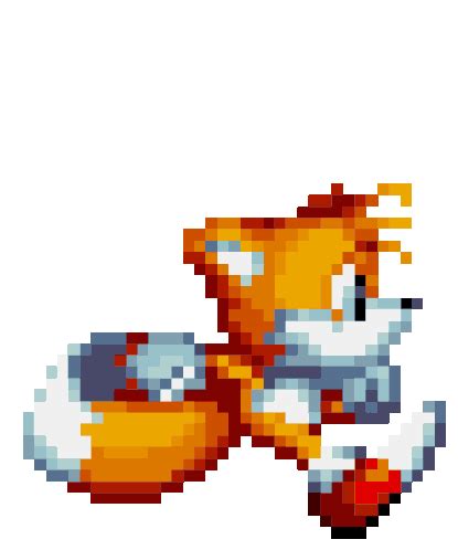 an orange and white pixel art style motorcycle