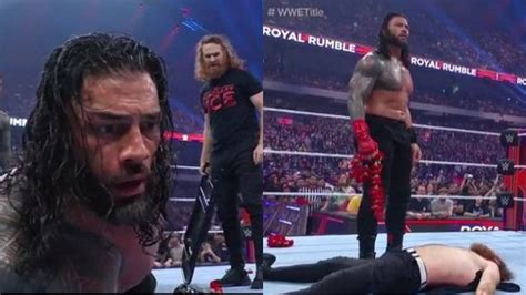 Sami Zayn finally betrays Roman Reigns, gets destroyed by The Bloodline at WWE Royal Rumble