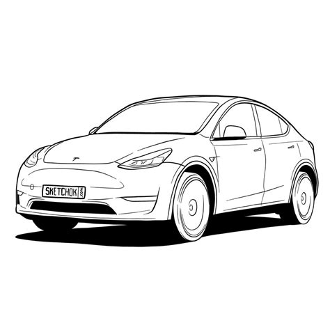 How to Draw a 2021 Tesla Model Y: A Step-by-Step Guide