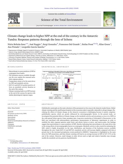 (PDF) Climate change leads to higher NPP at the end of the century in ...