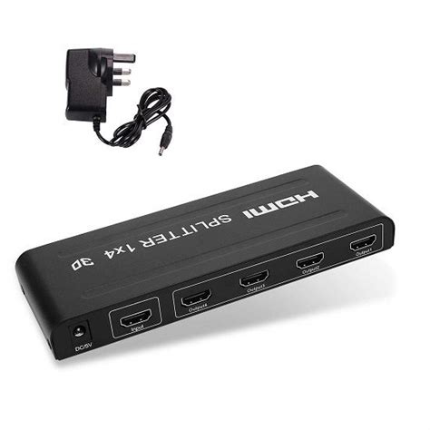 4 Port HDMI Splitter 1X4 with Power Adapter Support 3D 4K*2K, Full HD1080p - MD-01709| InStock ...