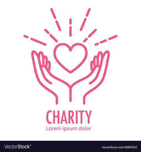 Logo template for charity Royalty Free Vector Image