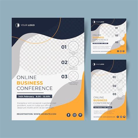 Free Vector | Webinar flyer template with abstract shapes