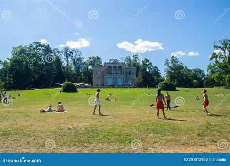 Sunny Day in Mon Repos Park, Geneva Editorial Image - Image of football ...