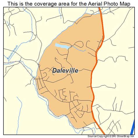 Aerial Photography Map of Daleville, VA Virginia