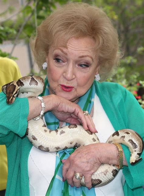 Even snakes! | Betty white, Celebrity sightings, Celebrities