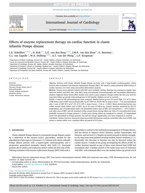 (PDF) Effects of enzyme replacement therapy on cardiac function in ...