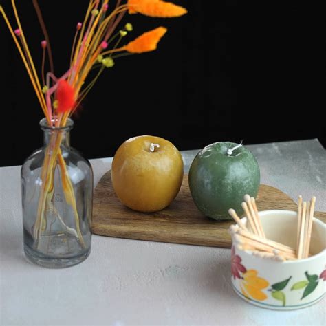 Fruit Shaped Coloured And Scented Pillar Candles By Hearth & Heritage | notonthehighstreet.com