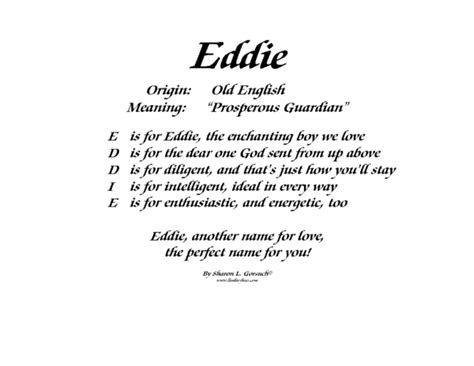 Meaning of Eddie - LindseyBoo