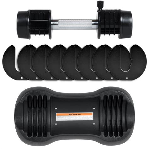 Pair of 12.5 Lbs Adjustable Dumbbell with Handle and Weight Plate for Home Gym black