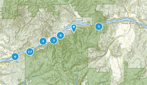 Columbia River Gorge Waterfalls Map - Map Of The World