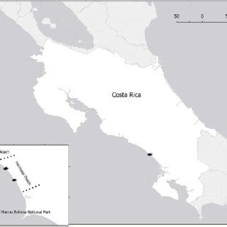 Map of Costa Rica and location of Hermosa Beach, Uvita de Osa. Inset ...