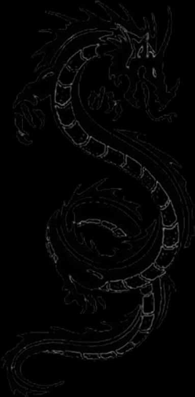 Download Dragon Tattoo Design Black Background | Wallpapers.com