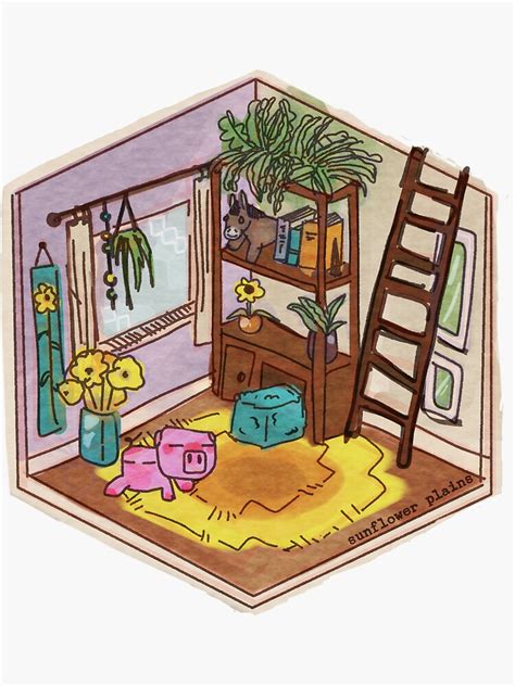 "Minecraft sunflower plains room" Sticker for Sale by wunzie | Redbubble