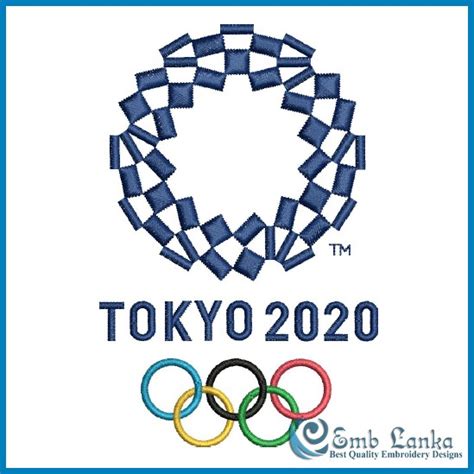 2020 Summer Olympics Logo Embroidery Design | Emblanka.com