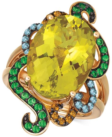 Le Vian Multi-Gemstone Ring (10-3/8 ct. t.w.) in 14k Rose Gold - Macy's