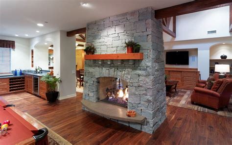 Double Sided Stone Fireplace Designs – Mriya.net