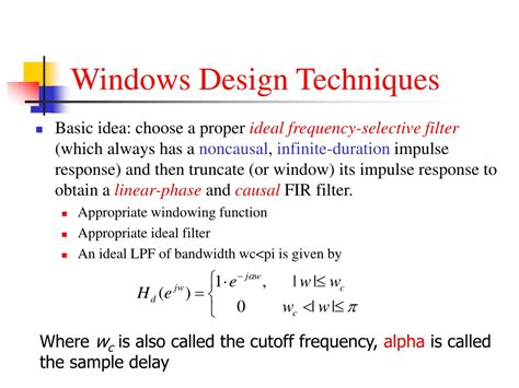 PPT - Chapter 8. FIR Filter Design PowerPoint Presentation, free ...