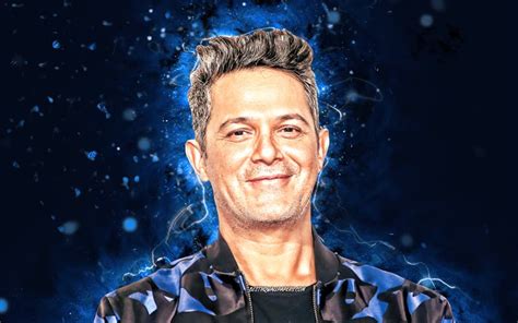 Download wallpapers Alejandro Sanz, 4k, blue neon lights, spanish singer, music stars, spanish ...