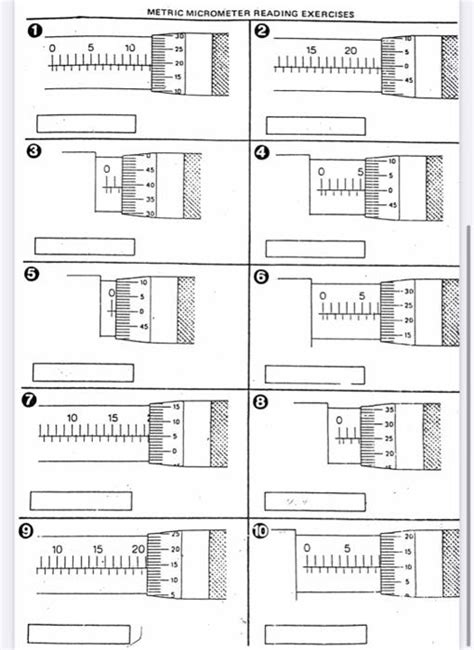 Solved 0 METRIC MICROMETER READING EXERCISES 2 15 20 5 10 3 | Chegg.com