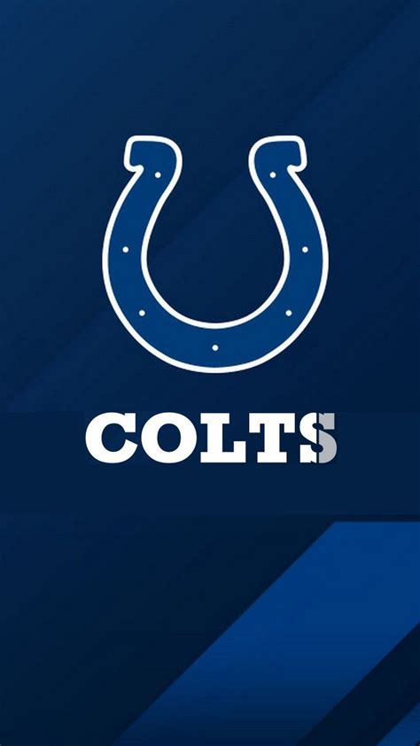 the indianapolis colts logo is shown on a dark blue background with ...