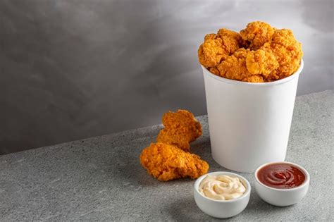 Premium Photo | Crispy fried chicken in the bucket Chicken bucket