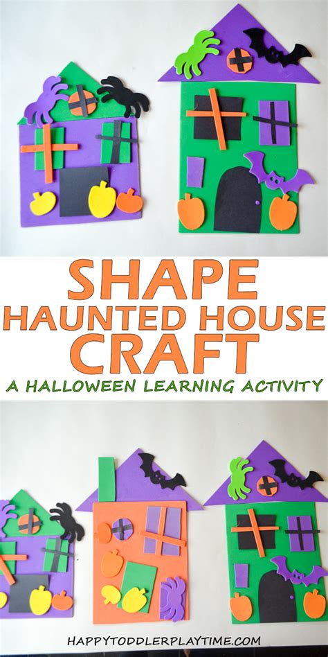 Shape Haunted House Craft - Happy Toddler Playtime