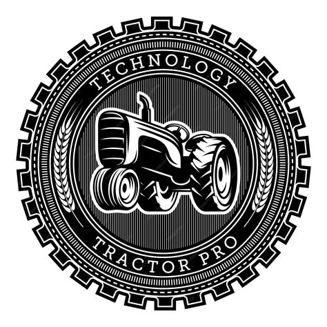 Premium Vector | Vector tractor logo illustration emblem design