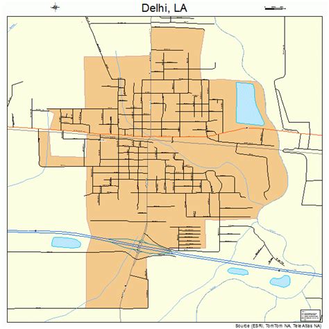 Delhi Louisiana Street Map 2220190