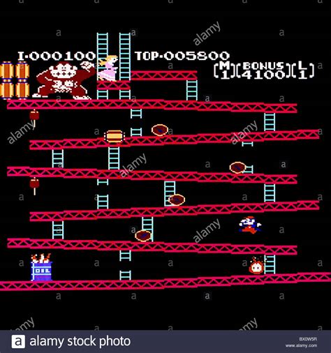 Donkey Kong classic arcade game screen shot Stock Photo: 33211187 - Alamy