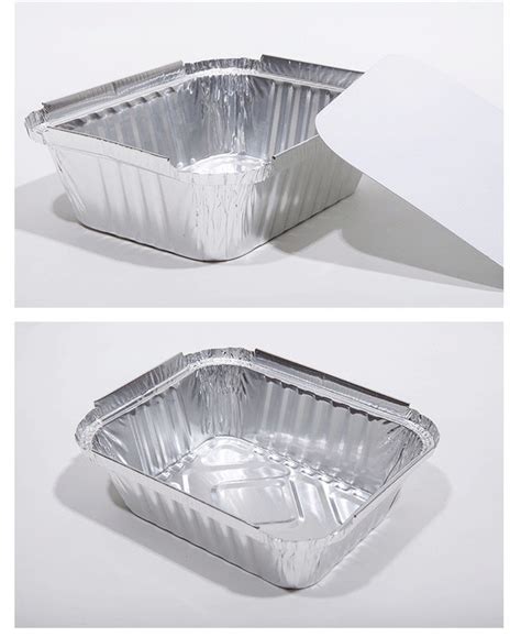 Silver Aluminum Foil Loaf Pans , Disposable Aluminum Baking Pans With Lids