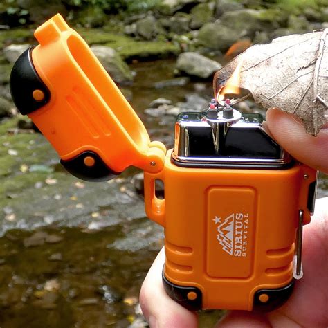 Arc4 Waterproof/Windproof Plasma Lighter - Top-Facing Dual Arc USB Lighter - Sirius Survival