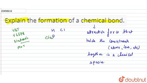 Explain the formation of a chemical bond.... - YouTube