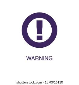 Warning Element Flat Simple Style On Stock Vector (Royalty Free ...