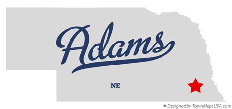 Map of Adams, NE, Nebraska