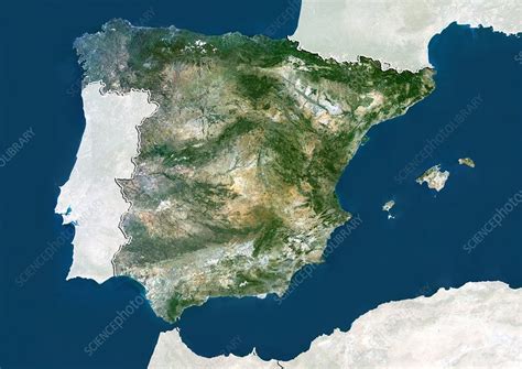 Spain, satellite image - Stock Image - C013/4096 - Science Photo Library