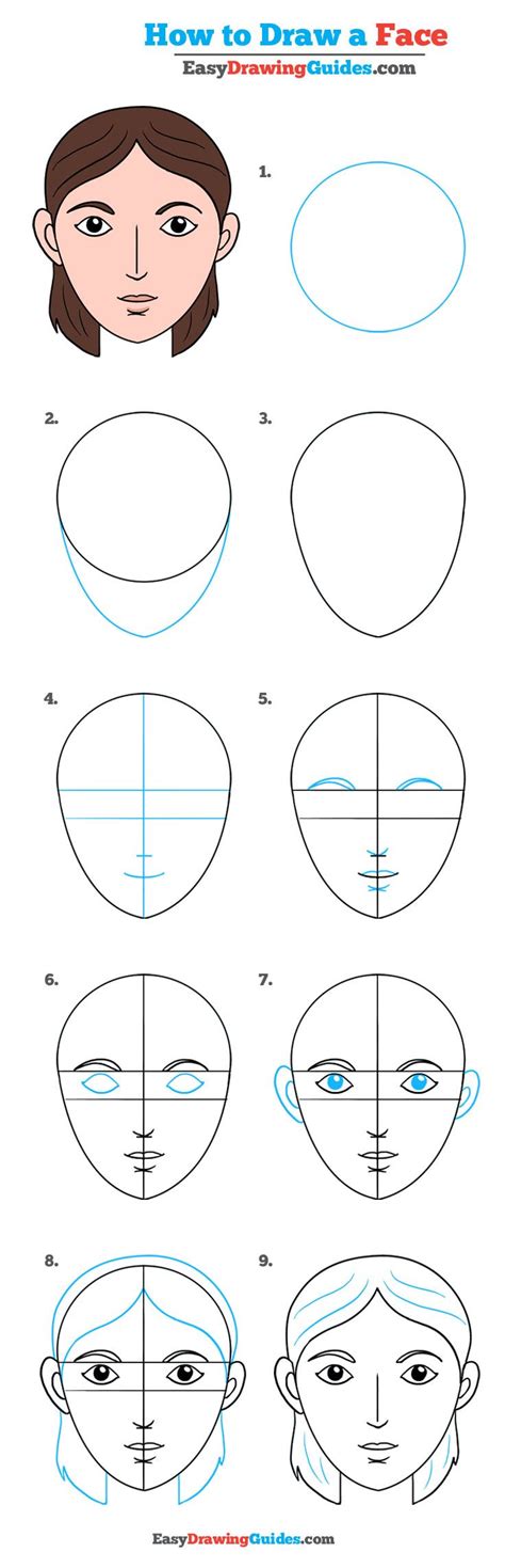 How to Draw a Face - Really Easy Drawing Tutorial | Simple face drawing ...