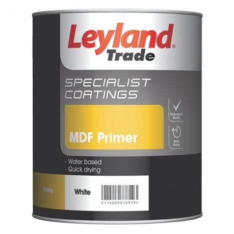 Leyland Trade MDF Primer Paint White - 750ml - Paint Monster UK