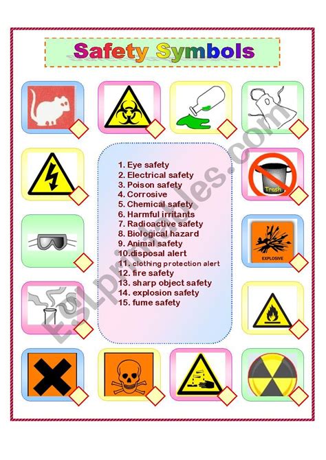 Lab Safety Symbols Worksheet - Englishworksheet.my.id