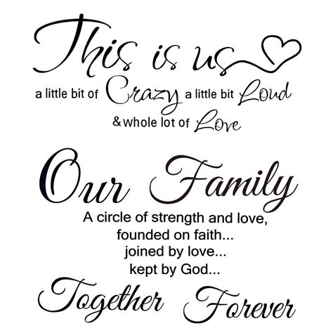 Rotumaty Family Quotes Wall Decals This is Us Wall Decor Vinyl Wall Stickers for Living Room ...