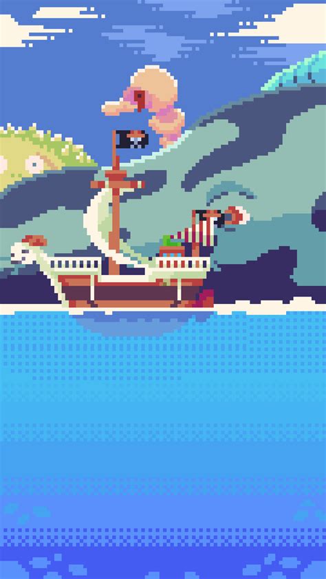 [Fanart] Merry & the Sea Kings Mobile Wallpaper I made in Pixel Art ...