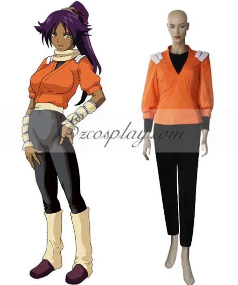 Bleach Yoruichi Shihoin Orange Cosplay Costume E001-in Anime Costumes from Novelty & Special Use ...