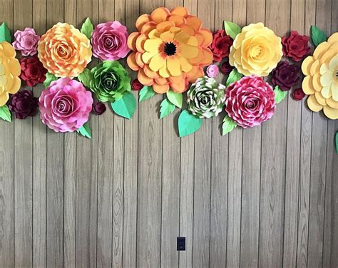 Large Paper Flower Backdrop / Giant Paper Flowers / Paper Flower Wall ...