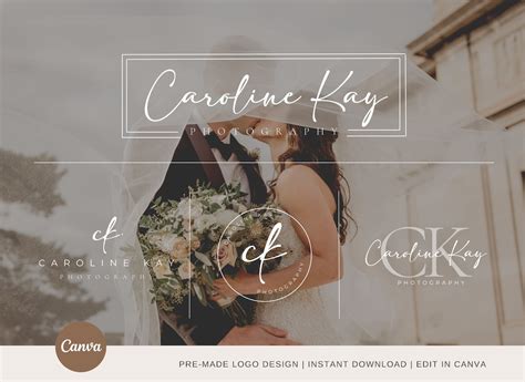 Premade Canva Watermark Logo Photography Logo Instant Download Minimalist Logo Watermark Logo ...