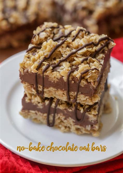 No Bake Chocolate Oat Bars | Lil' Luna