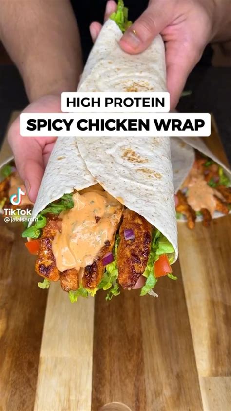 High protein spicy chicken wrap – Artofit