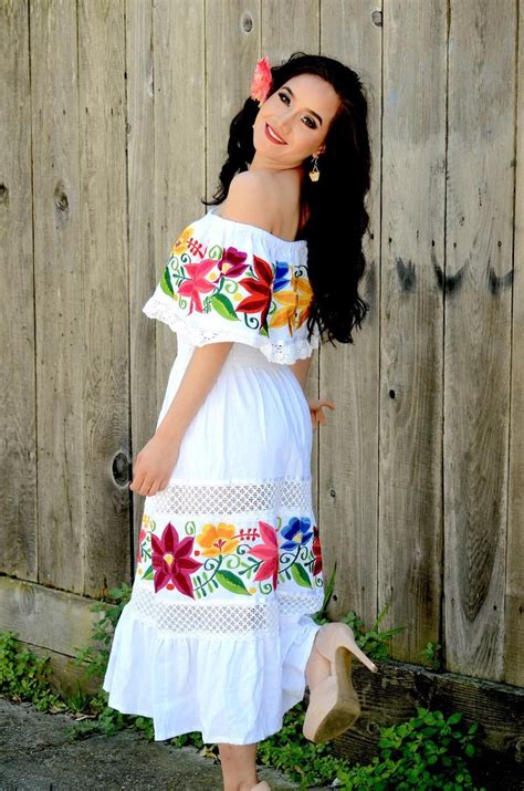 Vestido de novia blanco mexicano multicolor bordado de hombros - Etsy España